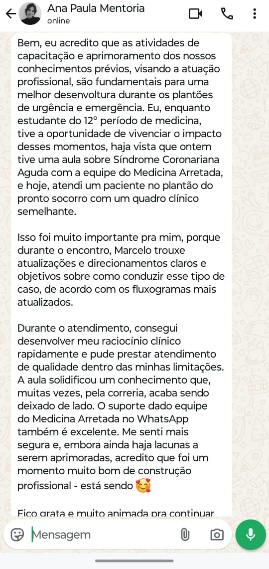 Depoimento de aluno 1